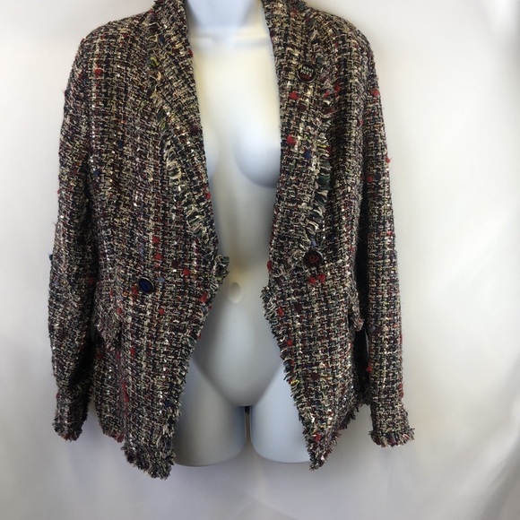 DESIGUAL Womens chaq drava blazer knit woven colorful jacket NWT - Picture 9 of 11
